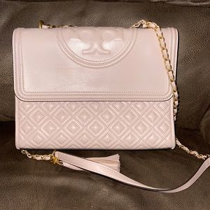 Quilted Pale Pink Tory Burch Purse